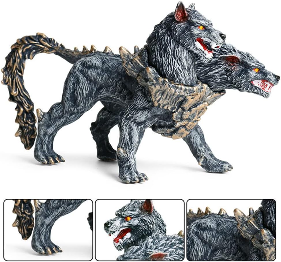 Greek Guardian Hydra Cerberus Statue Hound Figurine Sculpture Y2356