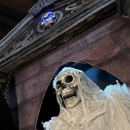 Haunted Hill Farm Soul Sucker Demon Reaper with Child by Tekky, Motion-Activated Halloween Animatronic Q202293