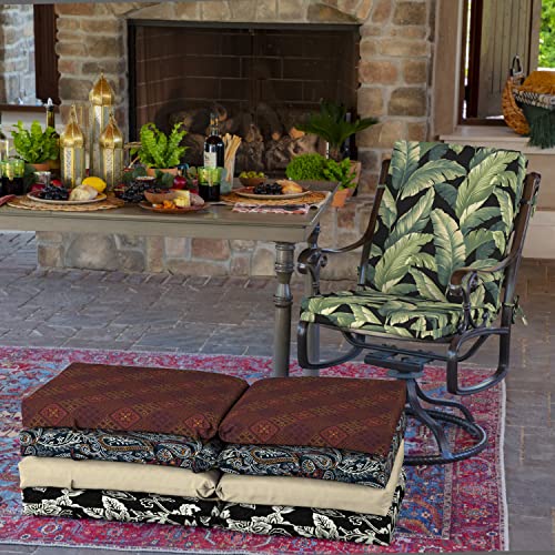 ARDEN Outdoor Dining Chair Cushion 20 x 20 in Weather-Proof Fade Resistant Sapphire Blue J523