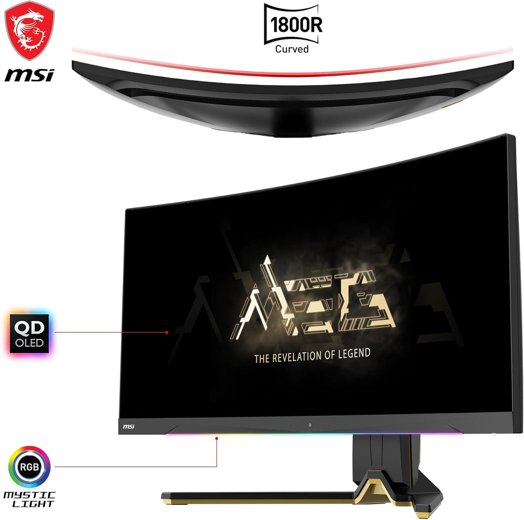 MSI MEG 342C QD OLED 34" Curved Gaming Monitor, UWQHD, 175Hz E274446