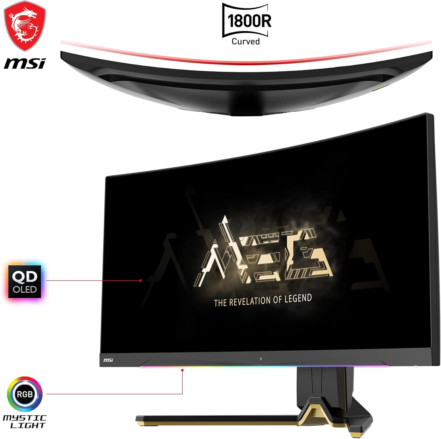 MSI MEG 342C QD OLED 34" Curved Gaming Monitor, UWQHD, 175Hz E274446
