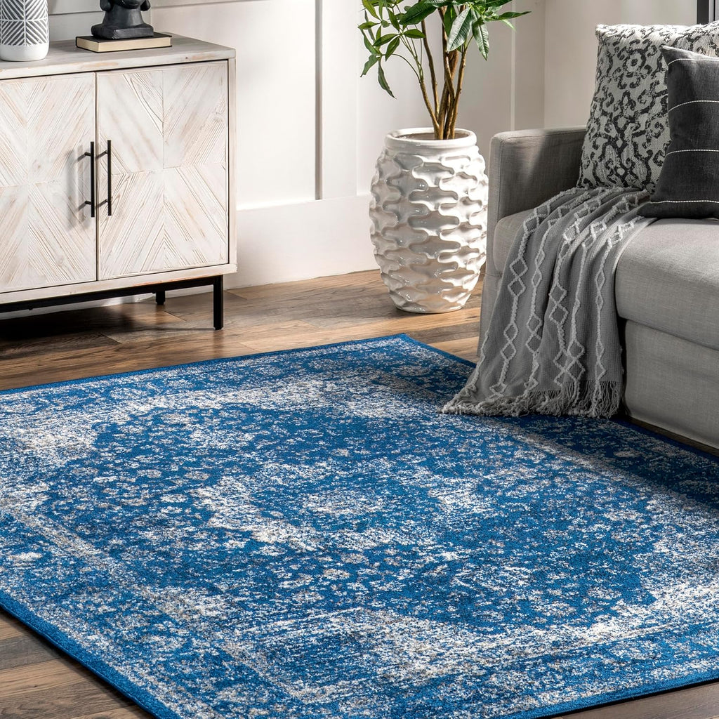 nuLOOM Verona Vintage Persian Area Rug, 10x14, Dark Blue C8809