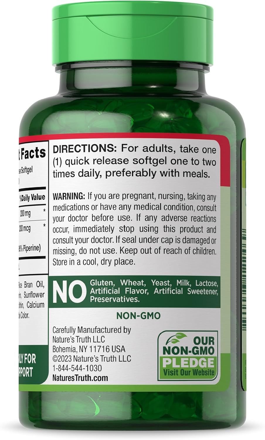CoQ10 200mg Softgels with Black Pepper Extract by Nature's Truth X81616