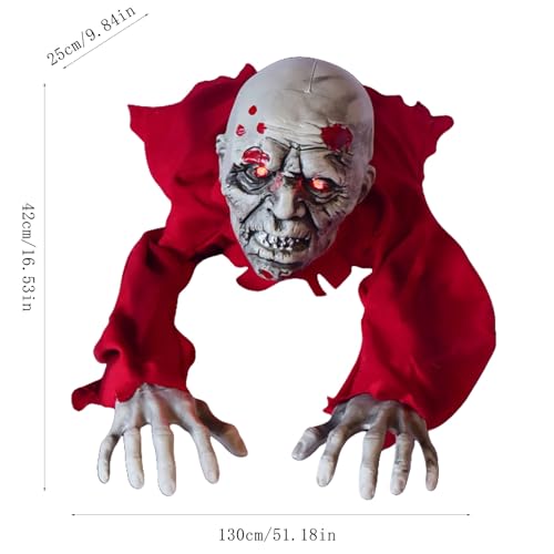 Halloween Zombie Groundbreaker Decoration with Glowing Eyes for Haunted House Yard B69995
