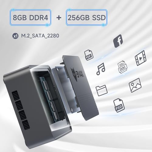 Bmax B1 Pro Mini PC, Fanless Intel N4000, 8GB RAM 128GB eMMC U854