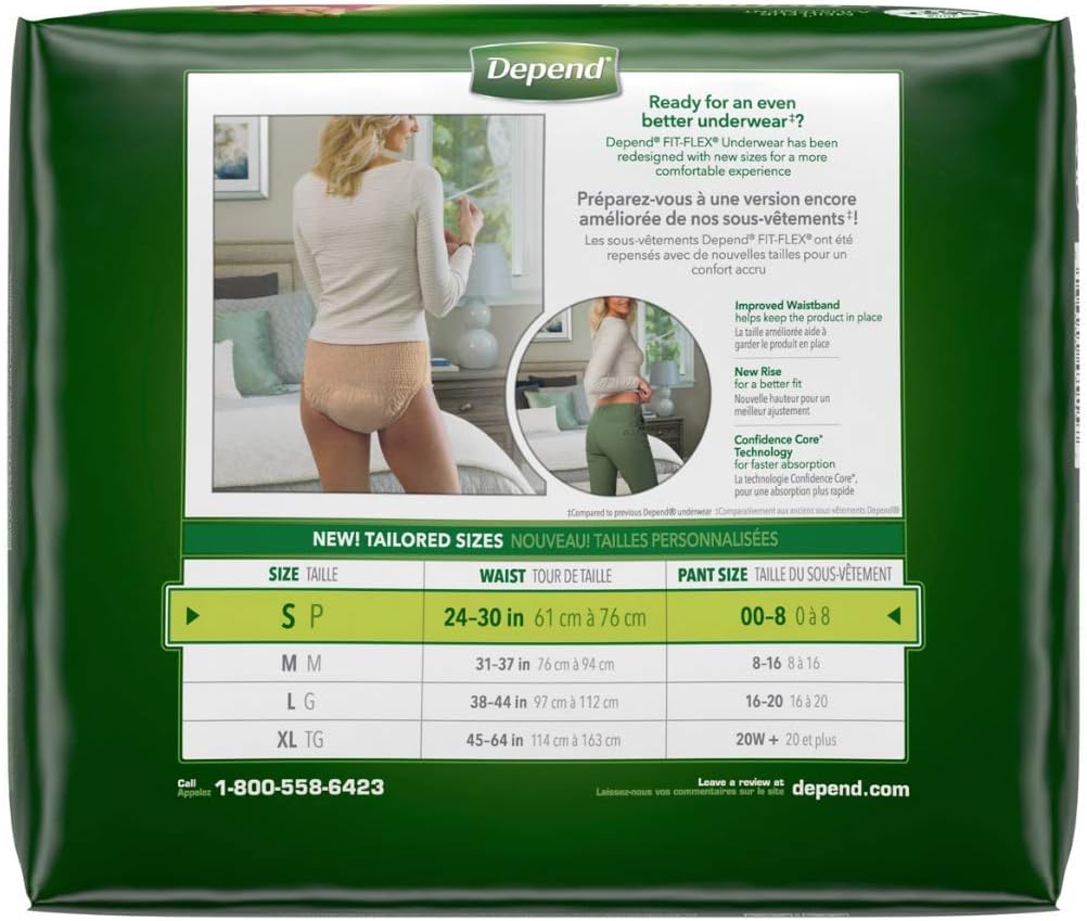 Maximum Absorbency Fit Flex Underwear, 19 Count C36807