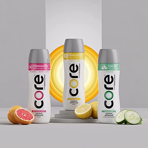 CORE Hydration+ Vibrance Pink Grapefruit Nutrient Enhanced Water, Vitamin C, Biotin & Zinc, 23.9 Fl Oz (Pack of 12) O94882