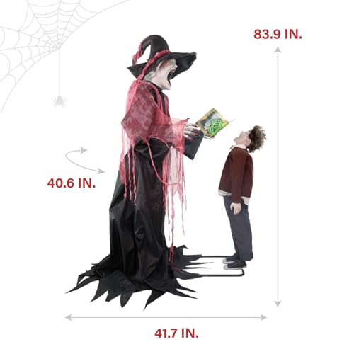 Haunted Hill Farm Soul Sucker Demon Reaper with Child by Tekky, Motion-Activated Halloween Animatronic Q202293