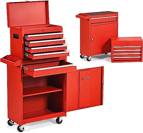 5-Drawer Rolling Tool Cart with Wheels, Black V51953