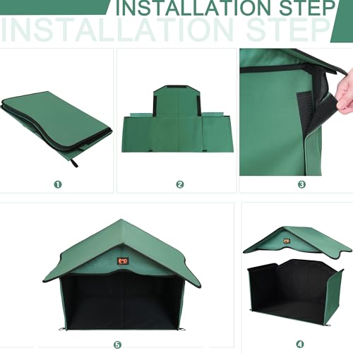 Outdoor Cat House Waterproof Pet Shelter for Feral Cats X13636