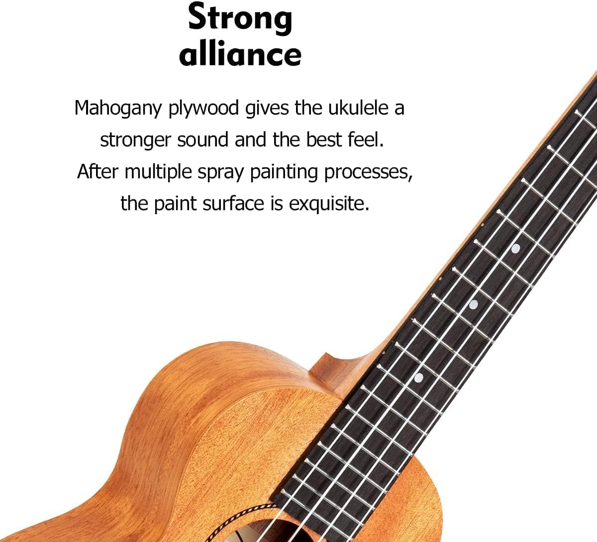 Mahogany 21 Inch Soprano Ukulele Starter Kit with Folding Stand J5304