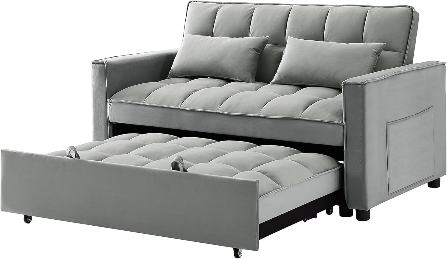 Eafurn Convertible Sleeper Sofa Bed with Adjustable Backrest, Grey E147724