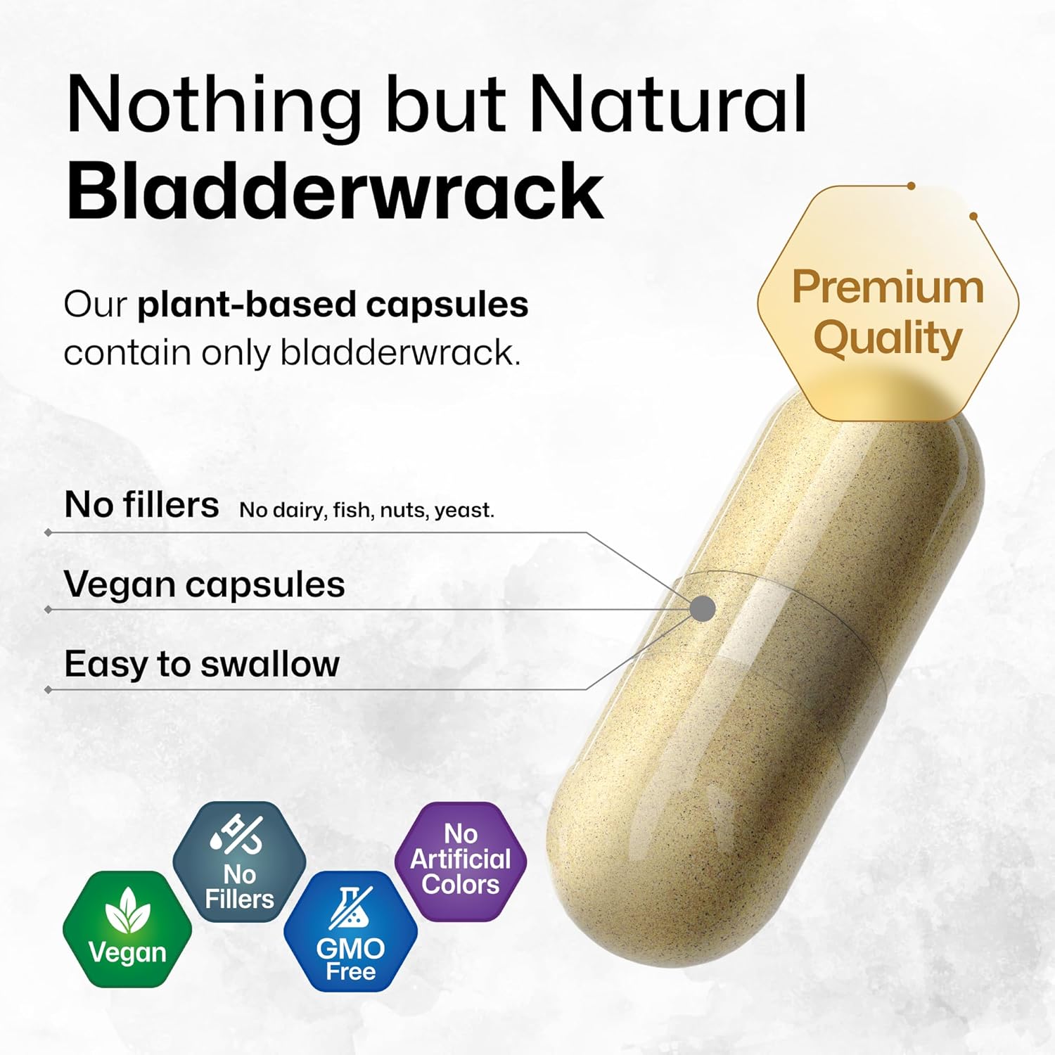 Bladderwrack Capsules 1200 mg, 100 Veggie Capsules T51095