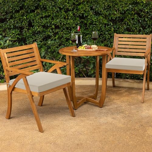 Outdoor Chair Cushions Set of 4, Waterproof Patio Seat Cushions with Ties, Black A5741
