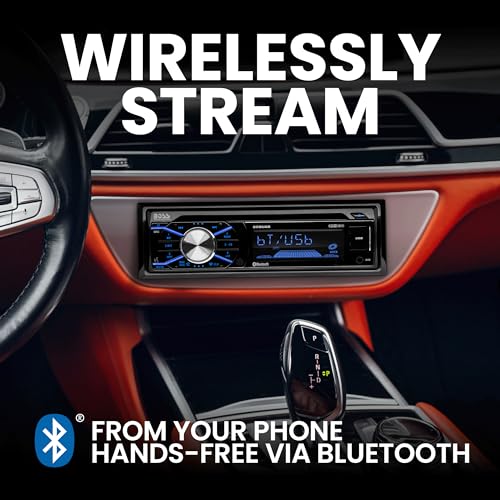 BOSS Audio Systems 656BCK Car Stereo Package - Single Din, Bluetooth, CD MP3 USB AM FM Radio, 6.5 Inch Speakers F17448