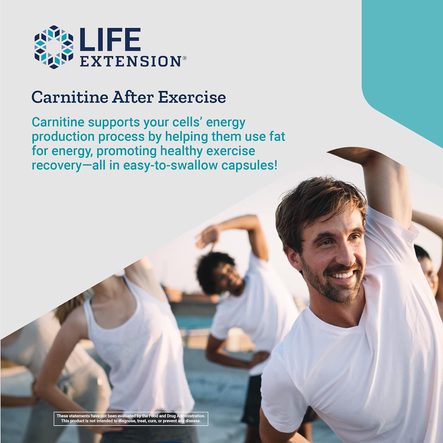 Life Extension Optimized Carnitine L-Carnitine Supplement, 60 Capsules H40327
