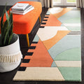 SAFAVIEH Rodeo Drive Collection Runner Rug - 2'6" x 10', Gold, Handmade Mid-Century Modern Abstract Wool, Ideal for High Traffic Areas in Living Room, Bedroom (RD863A)