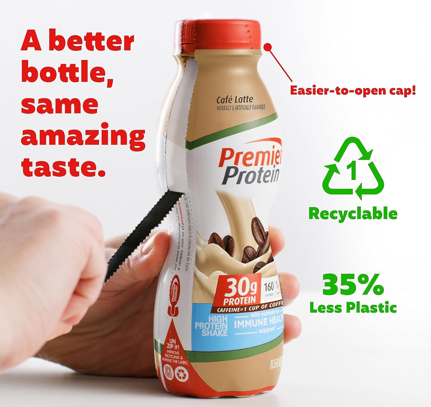 Premier Protein Shake Café Latte & Vanilla, 30g Protein, 12 Pack, 11.5 oz D29831