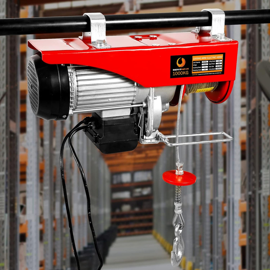 BEAMNOVA Electric Hoist Winch 2200lbs Overhead Engine Lift 110-120V with Remote Control K87324