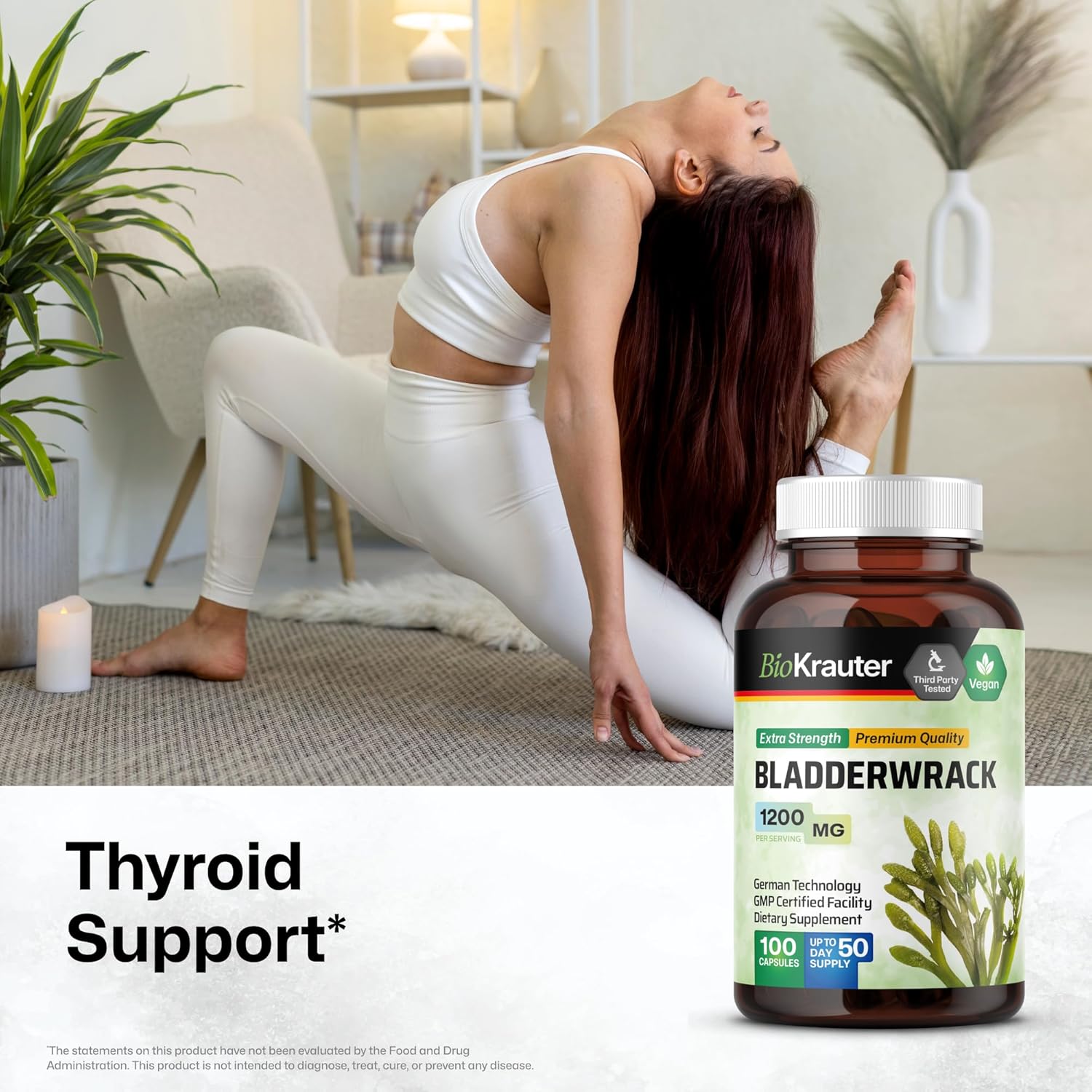Bladderwrack Capsules 1200 mg, 100 Veggie Capsules T51095