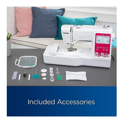 Brother Elite PE545 Computerized Embroidery Machine with Sewing Bundle Q513