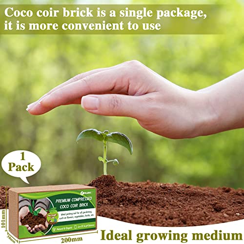 ZeeDix Coco Coir Brick 10 Pack, 24 Gallons Potting Soil for Plants N850540