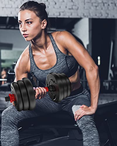 Adjustable Dumbbells Set 20lbs/33lbs/44lbs for Home Gym Workout O8677