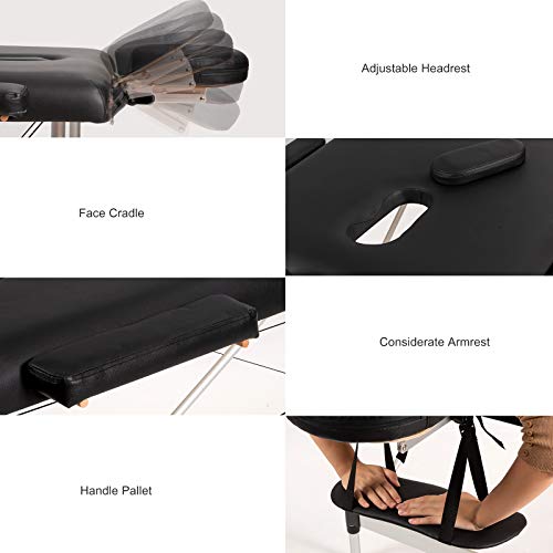 Giantex 84" Portable Massage Table with Face Cradle & Carry Case T442