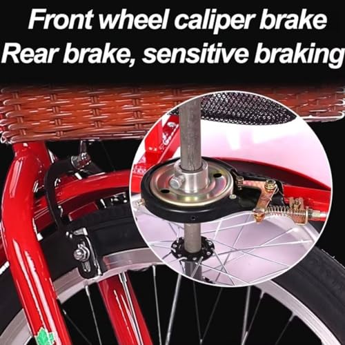 Folding Adult Tricycle with Back Seat, 3-Wheel Cruiser Bike D82805
