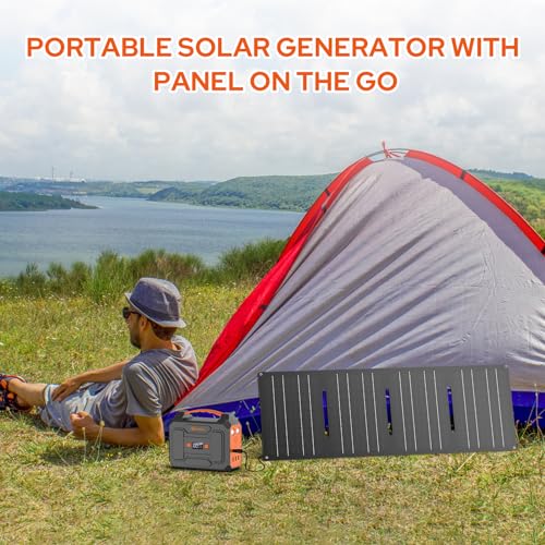 Portable Power Station 146Wh with 40W Foldable Solar Panel E542