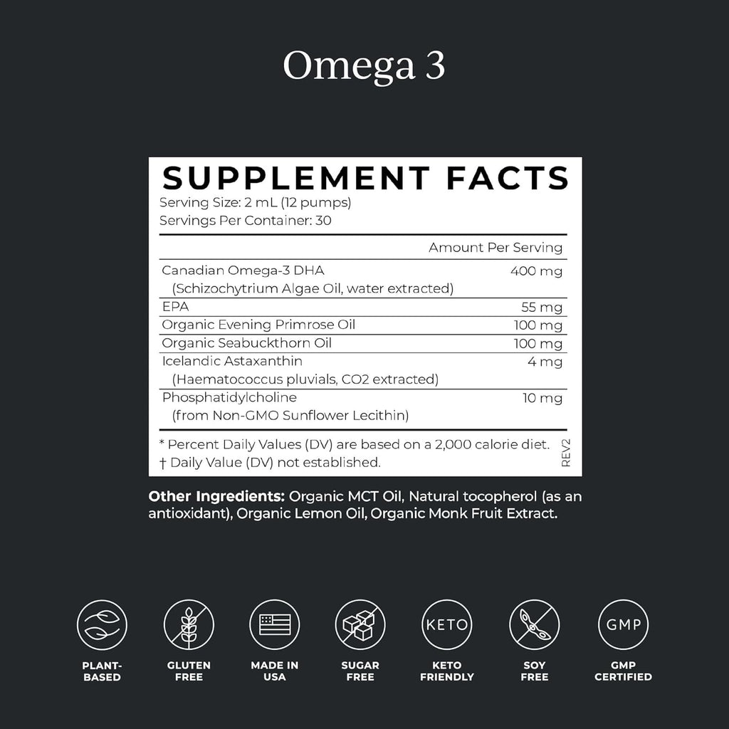 CYMBIOTIKA Liposomal Magnesium L-Threonate & DHA Vegan Omega 3 Bundle, Brain & Sleep Support Z2800