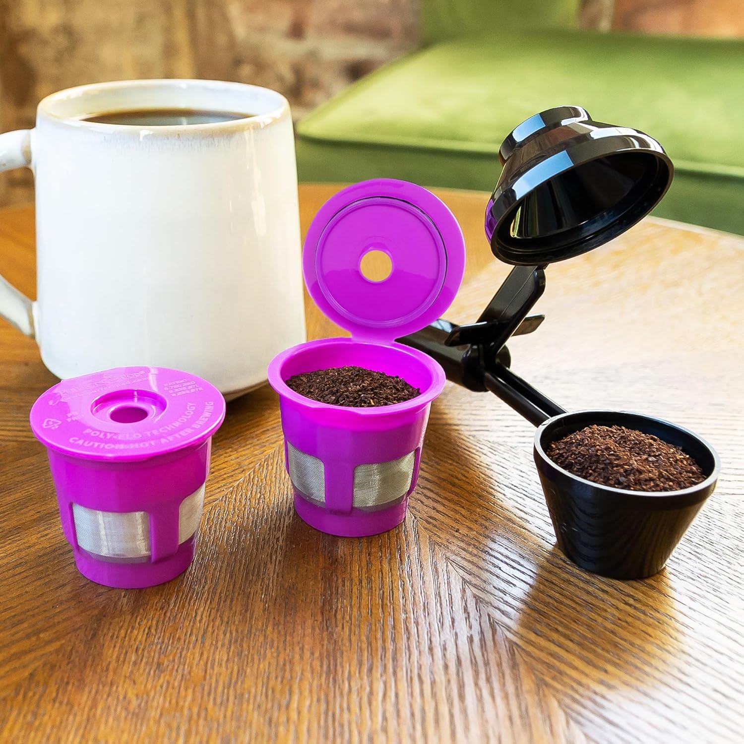 Perfect Pod Cafe Fill Value Pack Reusable K Cup Coffee Pod Filters with Scoop N699