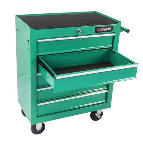 5-Drawer Rolling Tool Cart with Wheels, Black V51953