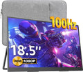 Portable Gaming Monitor 18.5 inch 1080P 100 Hz 120% sRGB USB-C HDMI Large Portable Monitor for Laptop MacBook Xbox PS4/5 Switch, Travel Monitor with Kickstand VESA Speakers