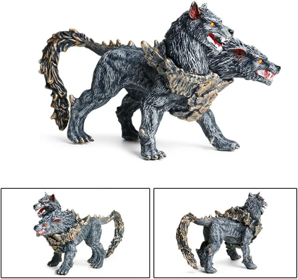 Greek Guardian Hydra Cerberus Statue Hound Figurine Sculpture Y2356