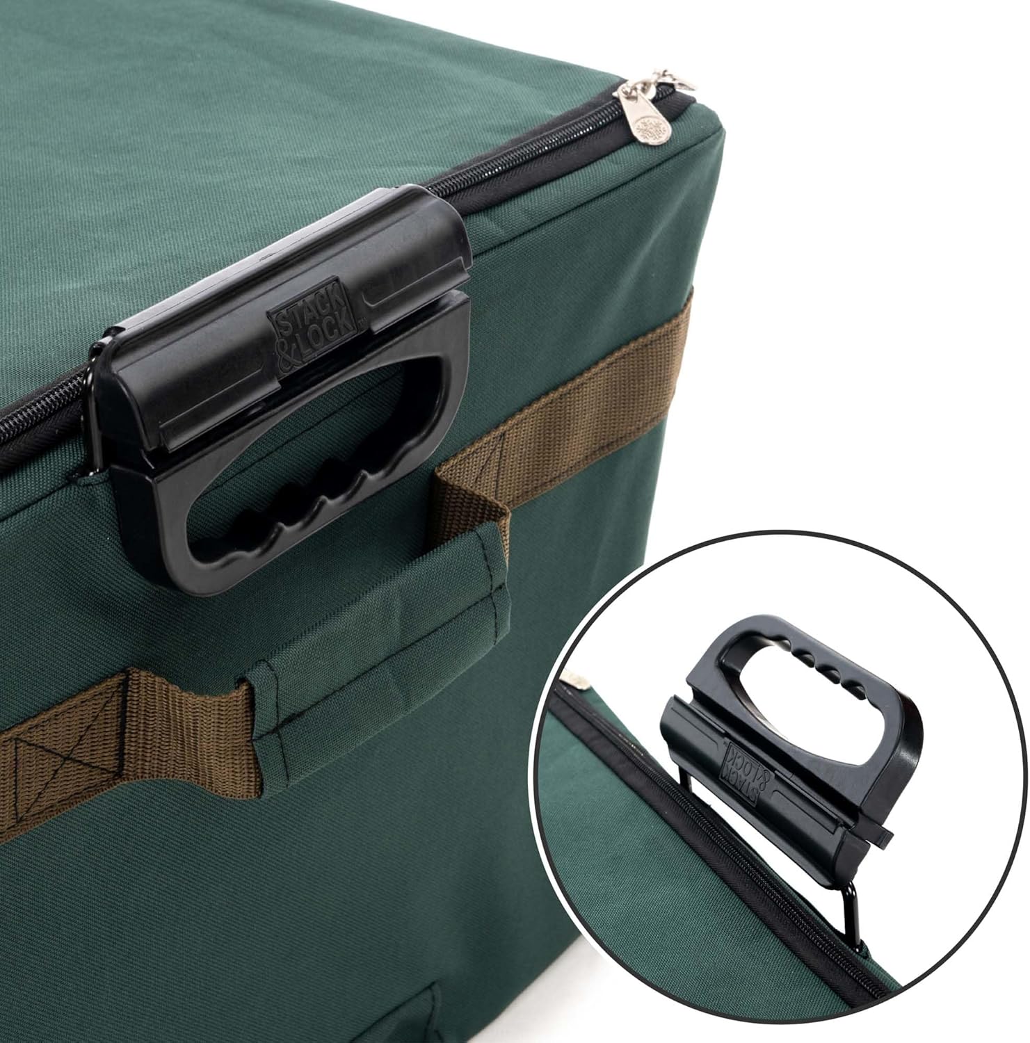 TreeKeeper Green Christmas Ornament Storage Box with Dividers, Holds 72 Ornaments K8261