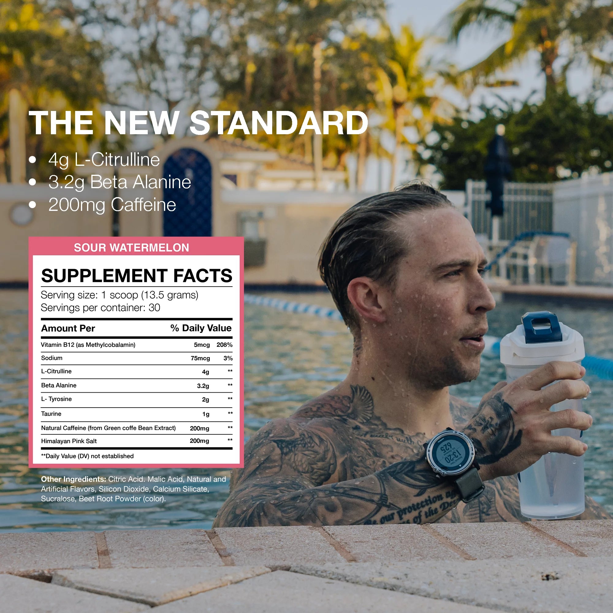 RAW Nutrition Essential Pre Workout Powder, Sour Watermelon, 30 Servings V6904