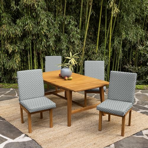 ARDEN Outdoor Dining Chair Cushion 20 x 20 in Weather-Proof Fade Resistant Sapphire Blue J523