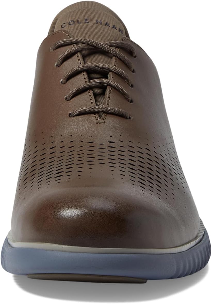 Cole Haan Men's 2.Zerogrand Laser Wing Tip Oxford Loafer, Morel/Folkstone Gray A564