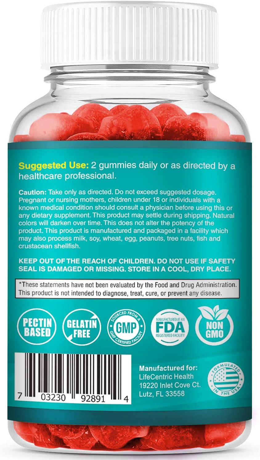 Hair Skin and Nails Gummies with High Potency Biotin 5000mcg for Women Men and Kids X55618