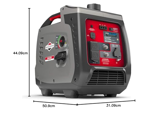 Briggs & Stratton P2400 PowerSmart Inverter Generator, 2400W Starting, 1800W Running, Black J67984