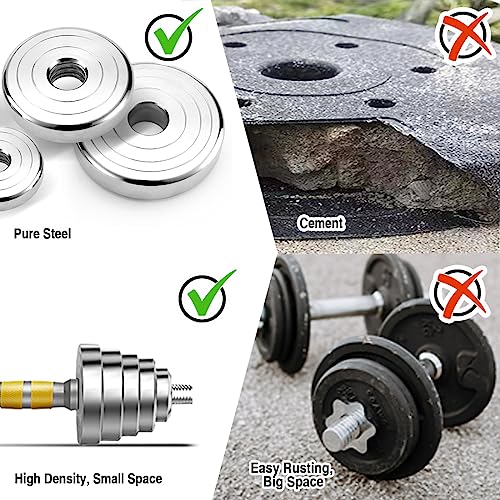 Adjustable Dumbbell Set 44/66 LBS, 3-in-1 Steel Dumbbell Barbell with Connecting Rod U40277