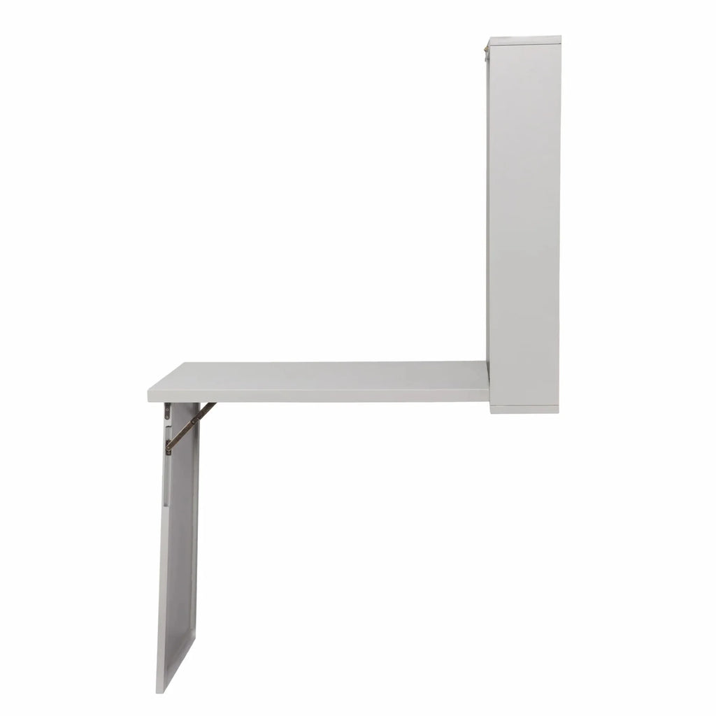 HomeRoots Gray Fold Out Wall Mount Desk B563