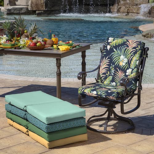 ARDEN Outdoor Dining Chair Cushion 20 x 20 in Weather-Proof Fade Resistant Sapphire Blue J523