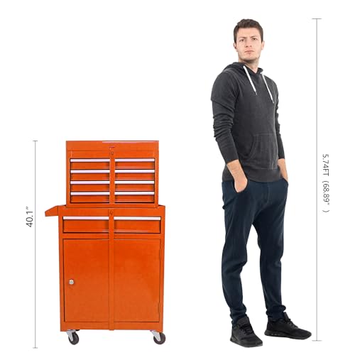 5-Drawer Rolling Tool Chest with Brake Casters, Black E95317