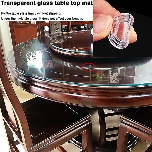 SAGIDAR Round Tempered Glass Table Top Clear D401