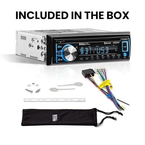 BOSS Audio Systems 656BCK Car Stereo Package - Single Din, Bluetooth, CD MP3 USB AM FM Radio, 6.5 Inch Speakers F17448