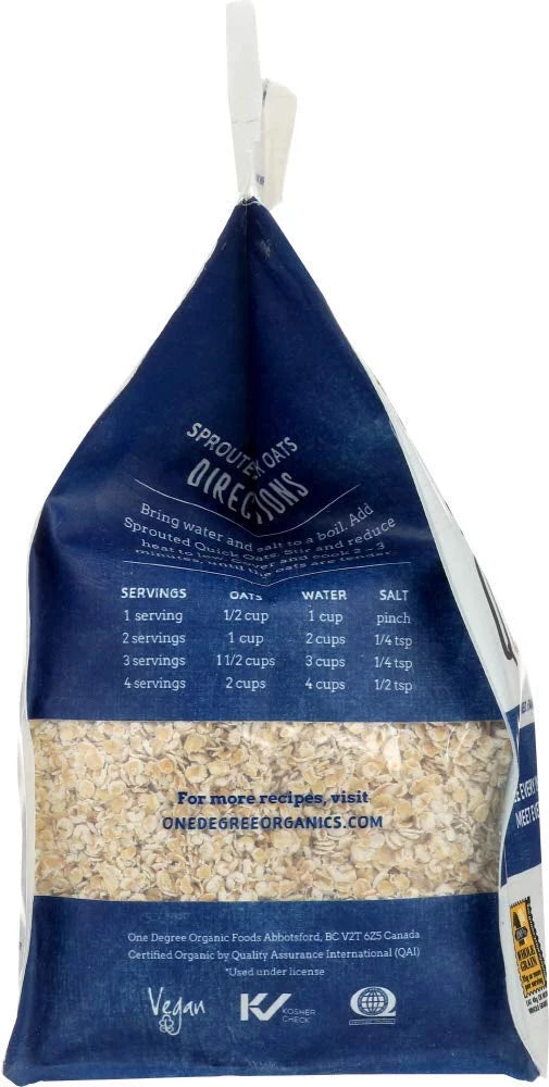 One Degree Organic Foods Organic Quick Oats Sprouted 4-Pack U242994