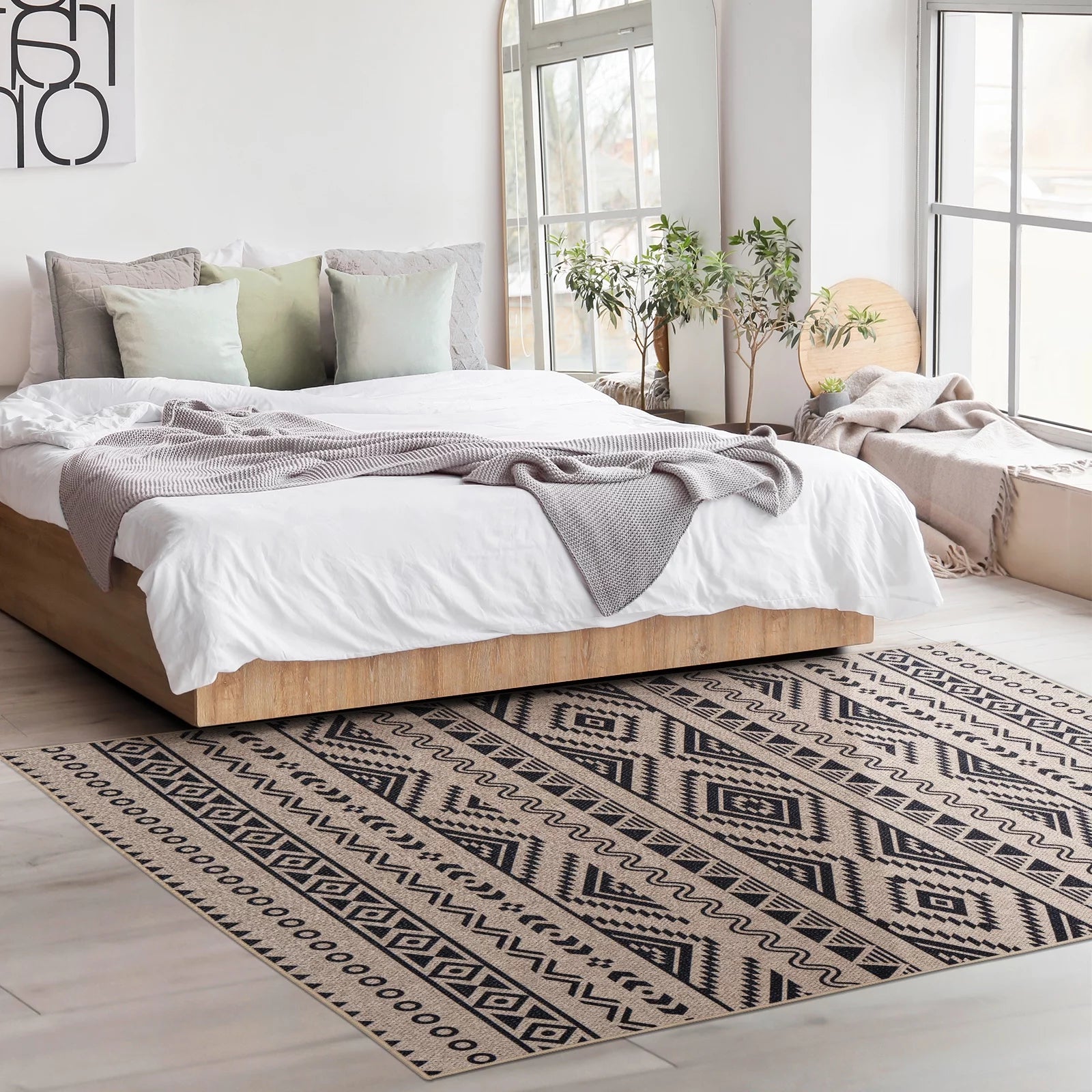 6x9 Washable Non-Slip Area Rug for Bedroom Living Room X1123