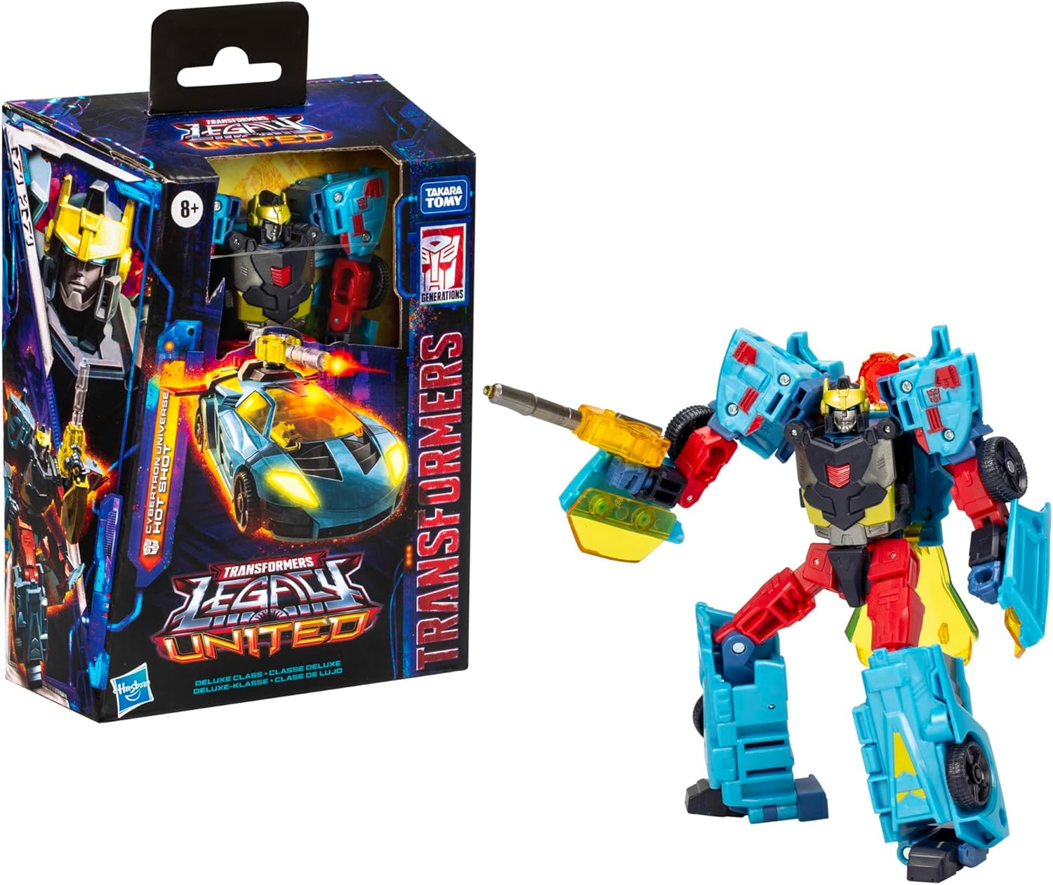 Transformers Legacy United Deluxe Class Cybertron Universe Hot Shot 5.5-inch Action Figure O4323
